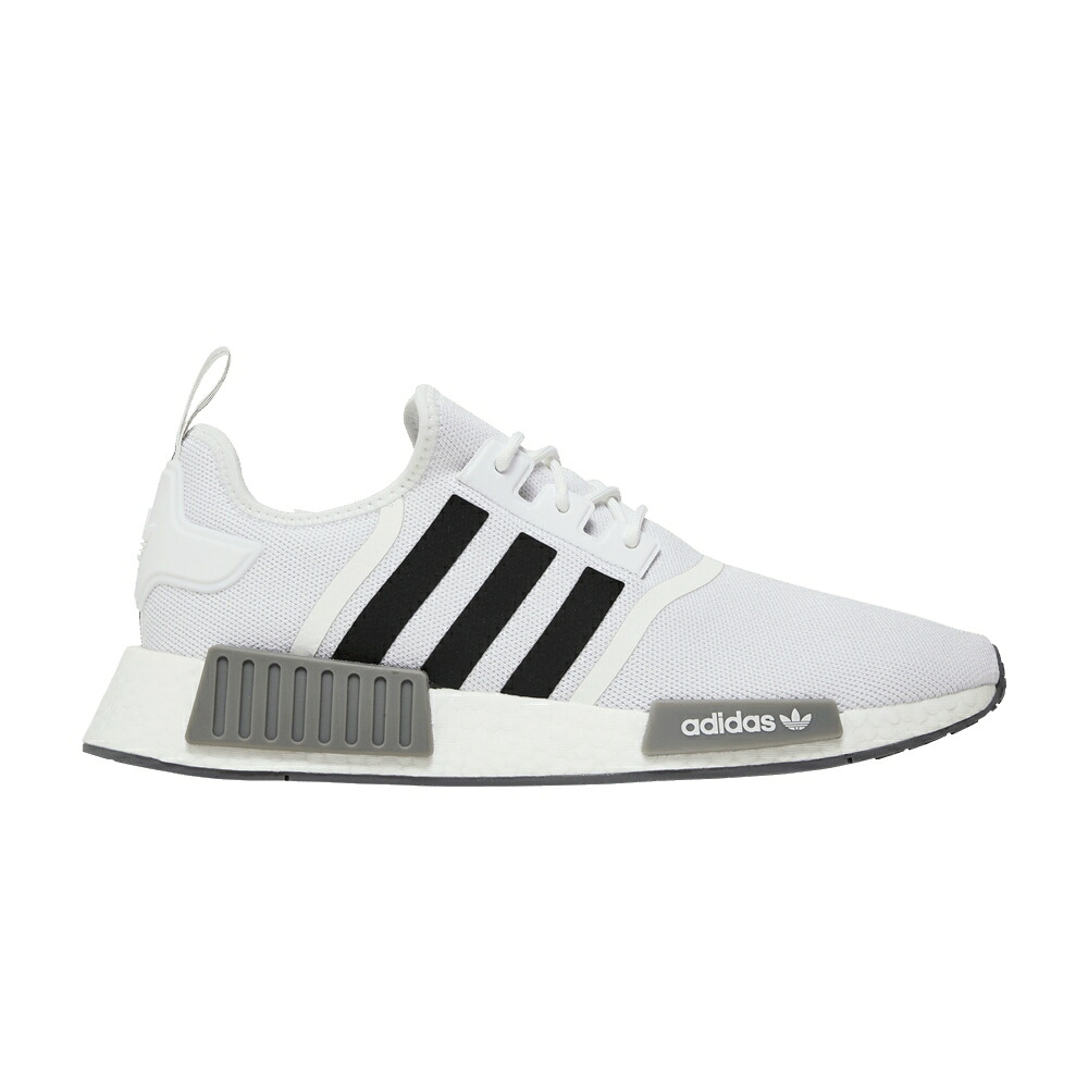 アディダス 黒色 ブラック 白色 ホワイト コア 灰色 グレー NMD_R1 'WHITE GREY' スニーカー メンズ ADIDAS PRIMEBLUE BLACK / CLOUD WHITE CORE BLACK GREY|スニケス