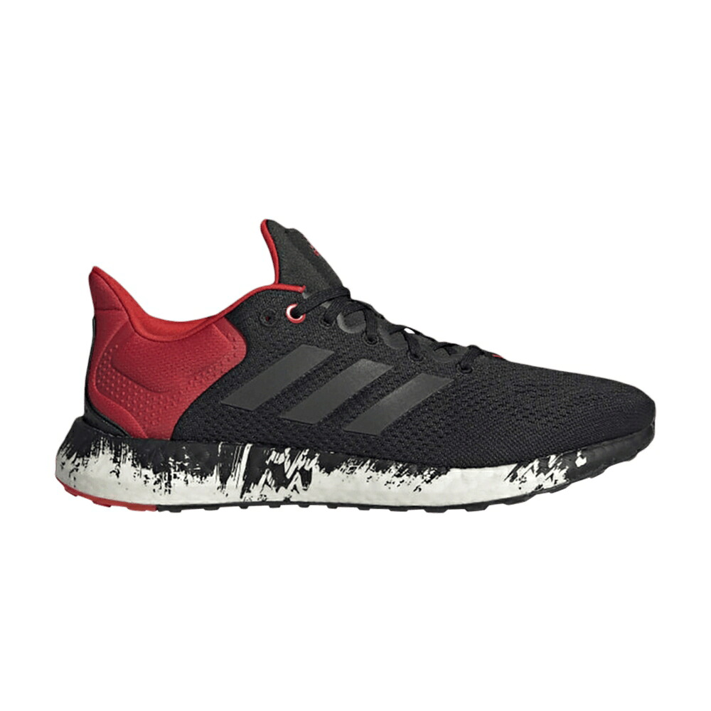 アディダス 中核グループ 黒いこと 黒いこと 薄墨色 薄墨色 赤 赤いこと \u0027BLACK RED\u0027 スニーカー メンズ ADIDAS PUREBOOST 21 VIVID / CORE BLACK GREY SIX VIVID RED