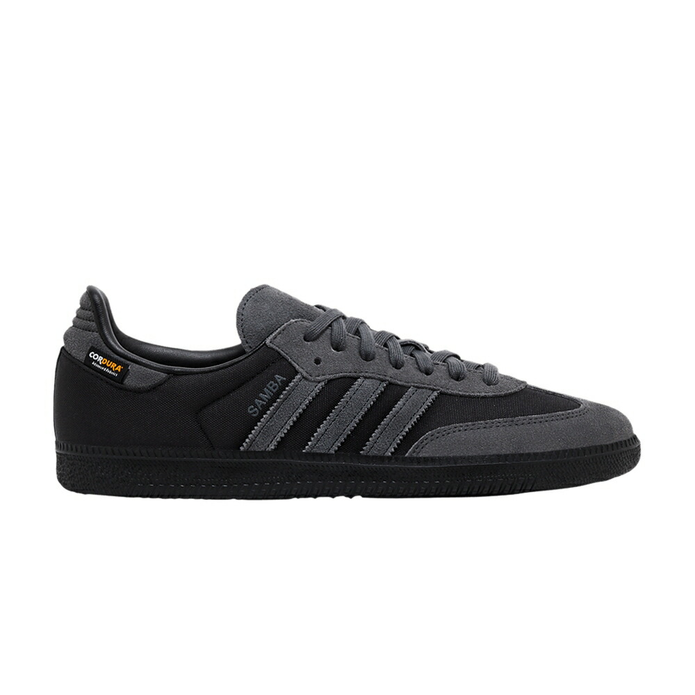 アディダス メンズ サンバ 黒色 ブラック コア 灰色 グレー MEN CORDURA GREY スニーカー ADIDAS SAMBA OG PACK - BLACK / CORE BLACK GREY SIX CORE BLACK