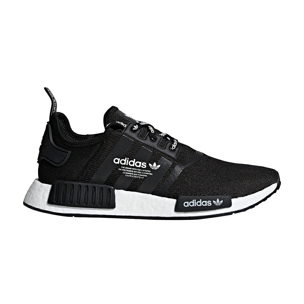 アディダス 中核グループ 黒いこと 黒いこと NMD_R1 \u0027LOGO PACK\u0027 スニーカー メンズ ADIDAS / CORE BLACK CORE BLACK FOOTWEAR