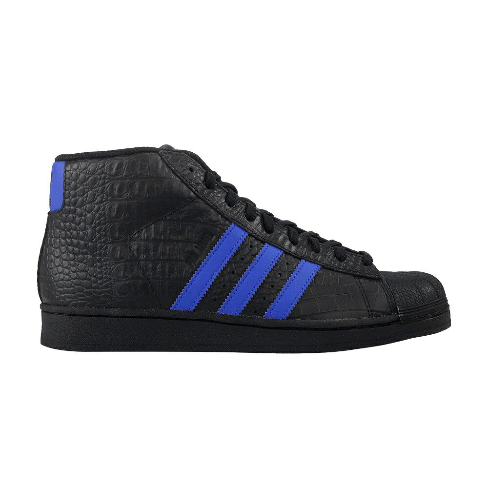 アディダス プロ コア 黒色 ブラック 青色 ブルー プロモデル 'CORE BLACK' スニーカー メンズ ADIDAS PRO MODEL / CORE BLACK ROYAL BLUE METALLIC｜スニケス