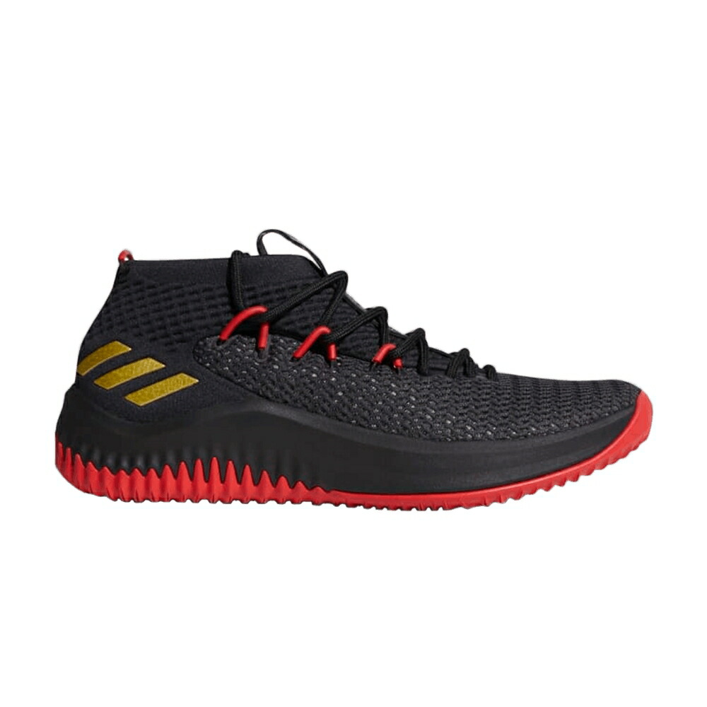 アディダス コア 黒色 ブラック ゴールド BLACK GOLD スニーカー メンズ ADIDAS DAME 4 SCARLET / CORE BLACK SCARLET GOLD METALLIC