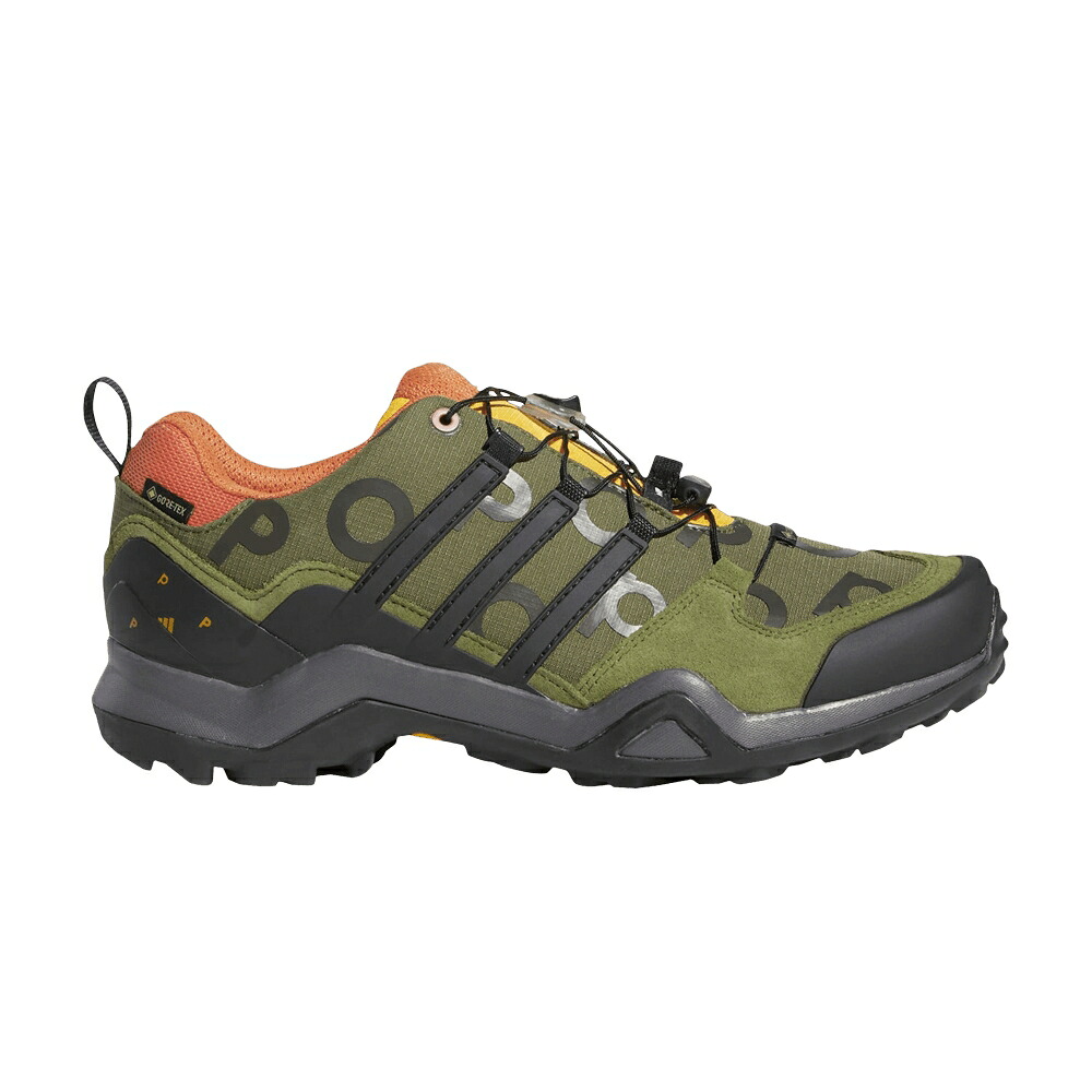 アディダス ゴアテックス ワイルド コア 黒色 ブラック 'WILD PINE' スニーカー メンズ ADIDAS POP TRADING COMPANY X TERREX SWIFT R2 GORE-TEX / WILD PINE CORE BLACK SEMI SOLAR｜スニケス