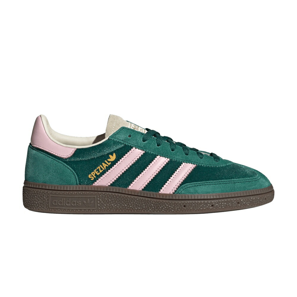 アディダス ハンドボール スペシアル 緑 緑であること サクラ色 \u0027COLLEGIATE VELVET\u0027 スニーカー レディース ADIDAS WMNS HANDBALL SPEZIAL GREEN PINK / COLLEGIATE GREEN CLEAR PINK