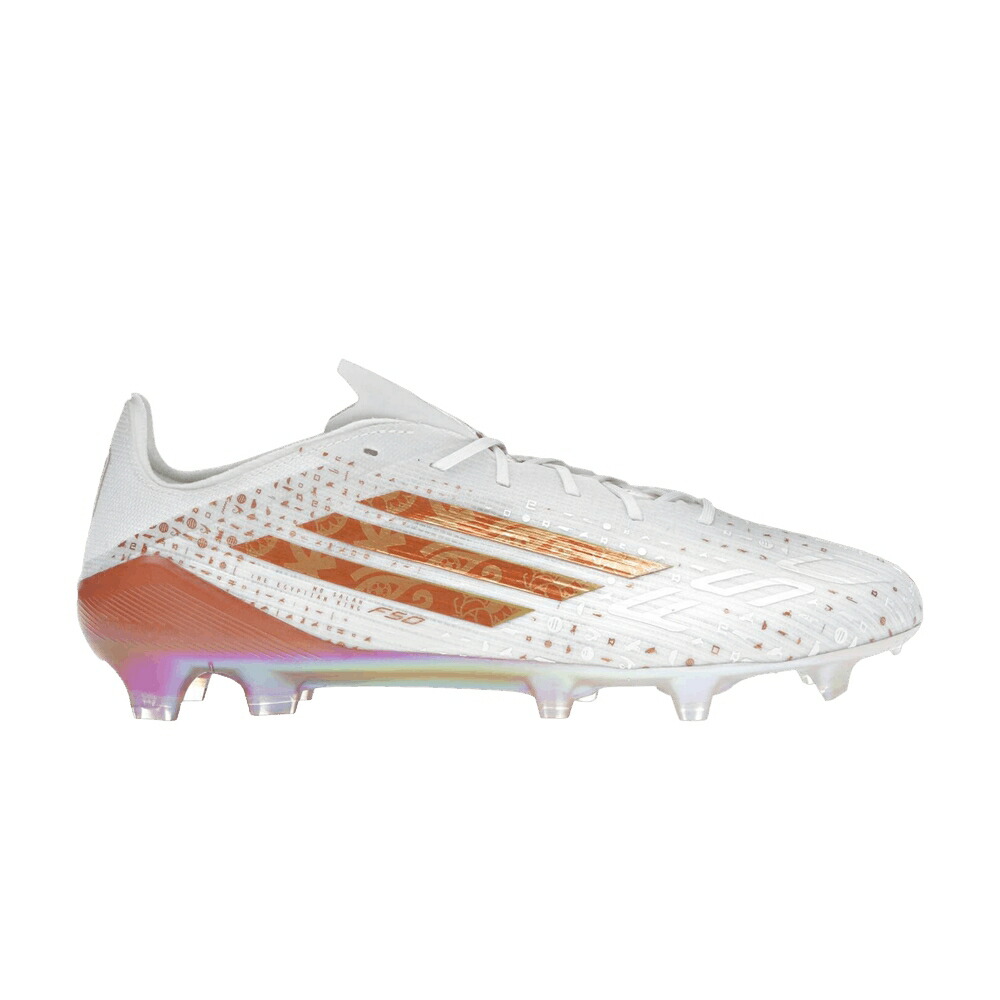 アディダス エリート 白色 ホワイト ゴールド 'THE KING' スニーカー メンズ ADIDAS MO SALAH X F50 ELITE FG EGYPTIAN / CLOUD WHITE THERMAL GOLD