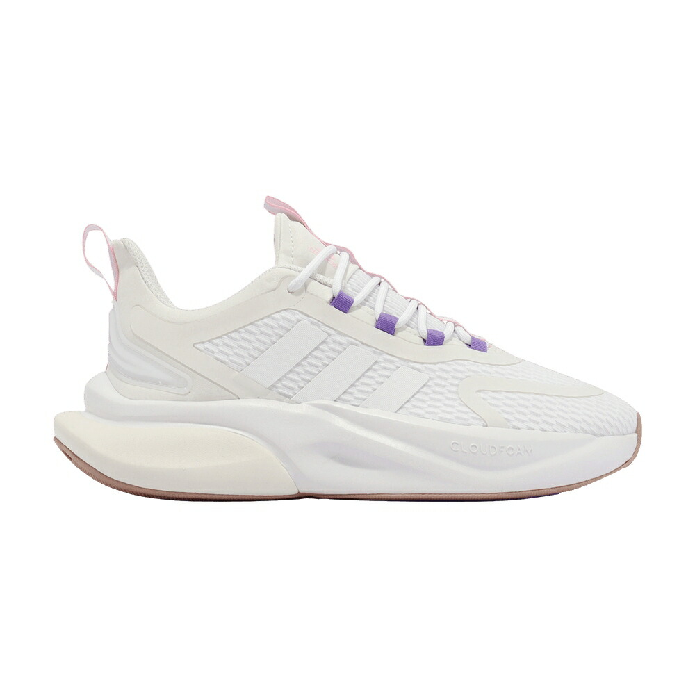 アディダス 分科大学 白いこと 白いこと 野球クラブ 紫 パープル ALPHABOUNCE+ \u0027WHITE PURPLE\u0027 スニーカー レディース ADIDAS WMNS COLLEGE / CLOUD WHITE TEAM COLLEGE PURPLE