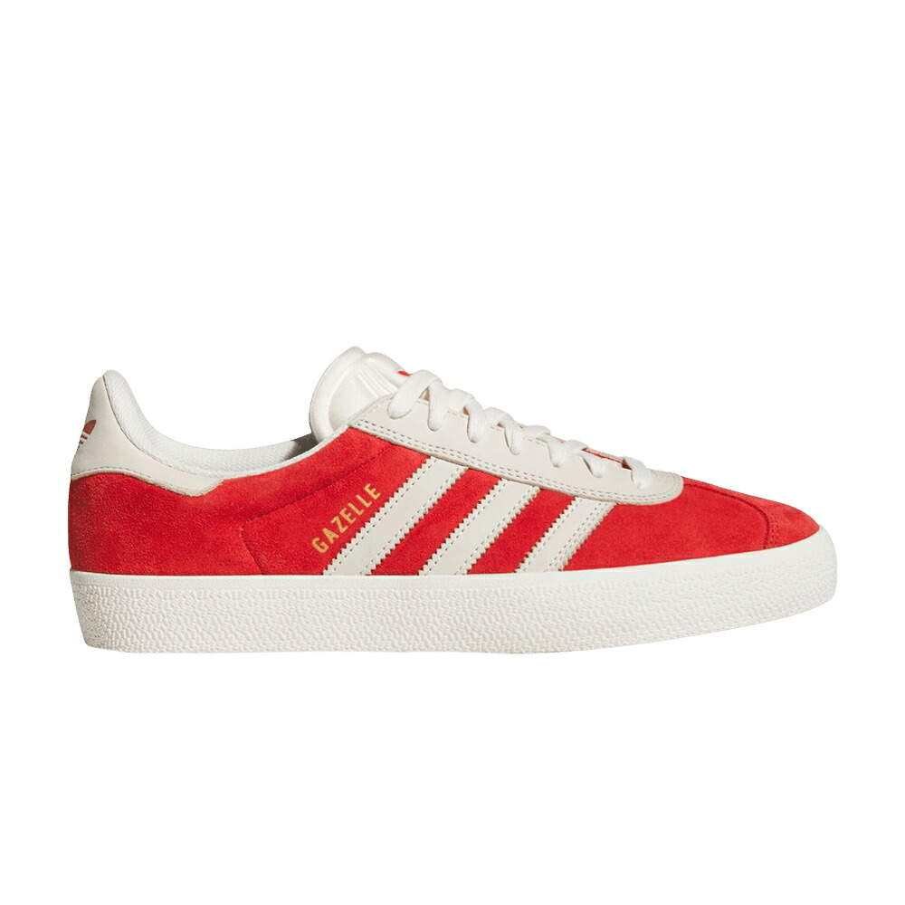 アディダス ガゼル 白いこと 白いこと ゴールド \u0027SCARLET WHITE\u0027 スニーカー メンズ ADIDAS GAZELLE CHALK / BETTER SCARLET CHALK WHITE GOLD