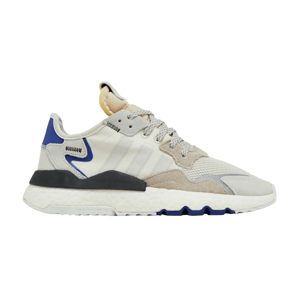 アディダス ジョガーパンツ 白色 ホワイト 灰色 グレー 青色 ブルー WHITE BLUE スニーカー メンズ ADIDAS NITE JOGGER ACTIVE / RAW WHITE GREY ONE ACTIVE BLUE