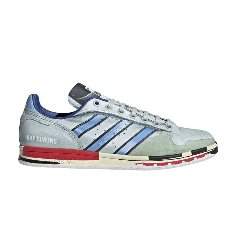 アディダス 銀色 シルバー 赤 レッド ラフシモンズ TROMPE LOEIL スニーカー メンズ ADIDAS RAF SIMONS X MICROPACER STAN / SILVER METALLIC RED RED