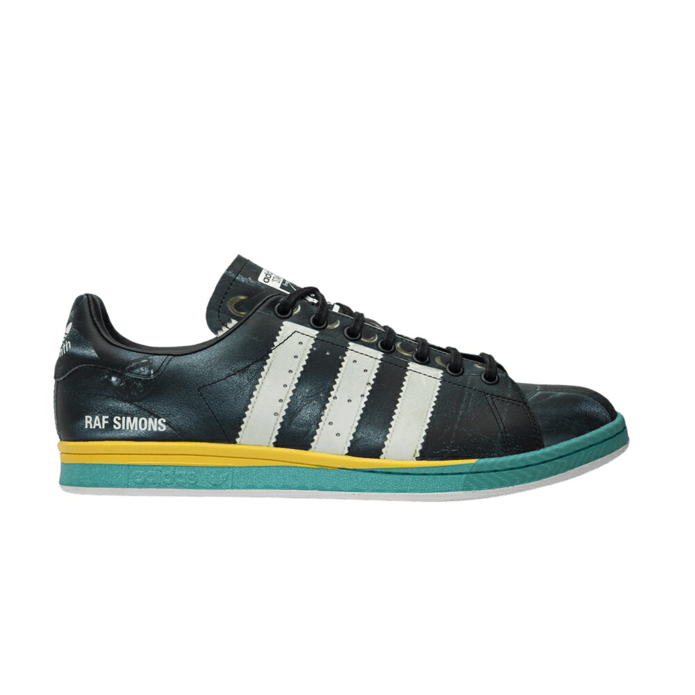 アディダス サンバ コア 黒色 ブラック 白色 ホワイト ラフシモンズ TROMPE LOEIL スニーカー メンズ ADIDAS RAF SIMONS X SAMBA STAN / CORE BLACK CLOUD WHITE BRIGHT