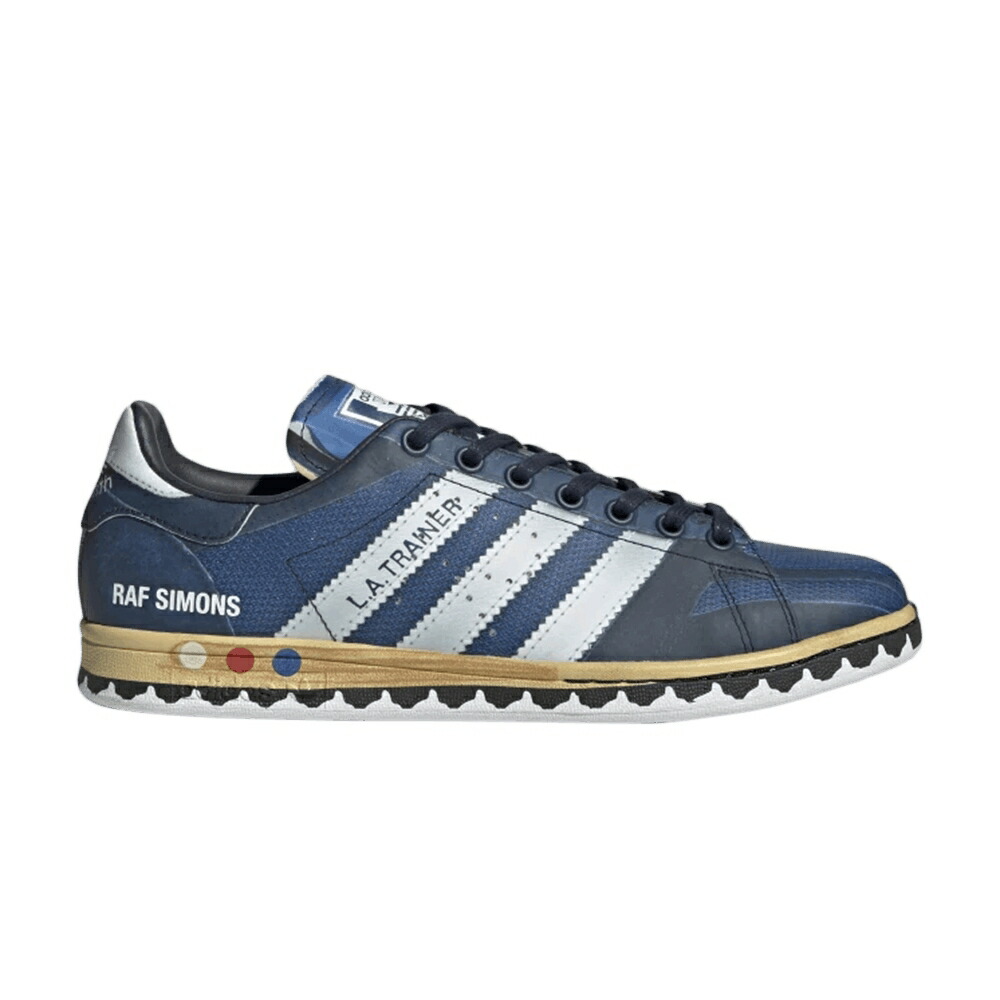 アディダス ロサンゼルス トレーナー レジェンド 銀色 シルバー ラフシモンズ 'TROMPE L'OEIL' スニーカー メンズ ADIDAS RAF SIMONS X LA TRAINER STAN / LEGEND INK SILVER METALLIC