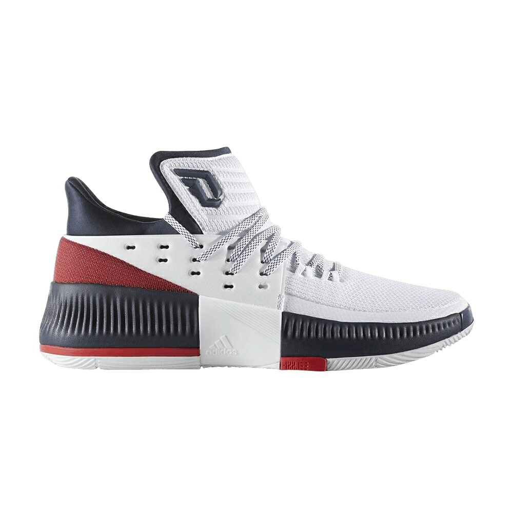 アディダス 白いこと 白いこと 紺色 米国海軍 \u0027SCARLET\u0027 スニーカー メンズ ADIDAS DAME LILLARD 3 / FOOTWEAR WHITE SCARLET NAVY