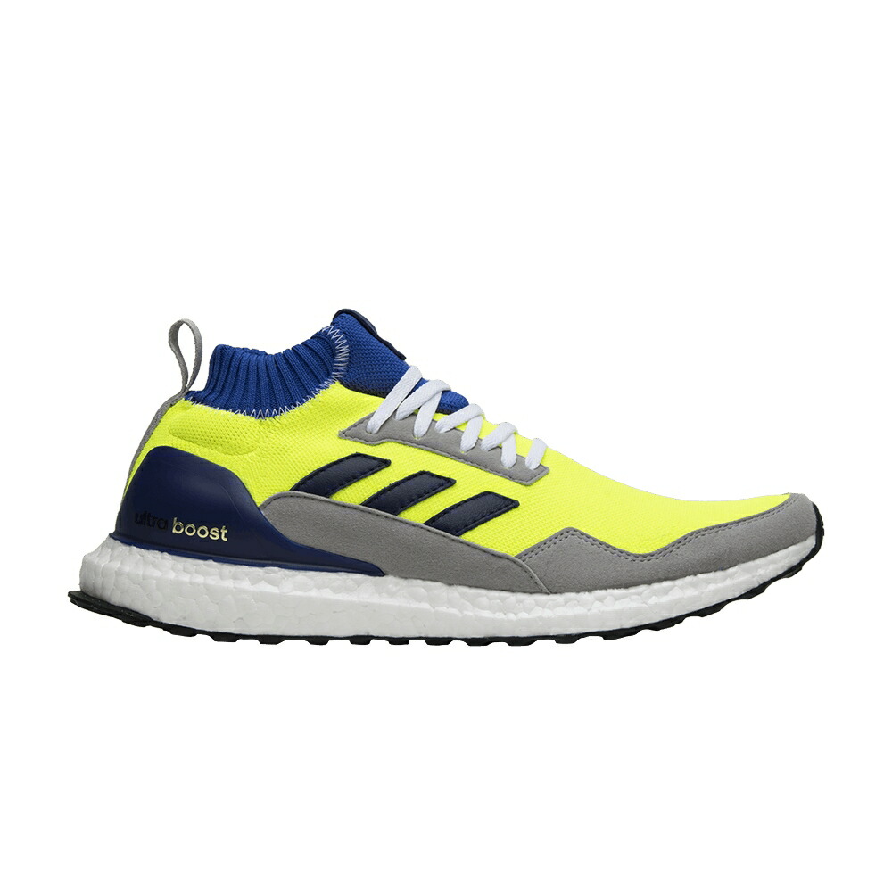 アディダス ミッド 黄色 イエロー ハイ 青色 ブルー 白色 ホワイト PROTOTYPE スニーカー メンズ ADIDAS ULTRABOOST MID / SOLAR YELLOW HIGH RES BLUE WHITE