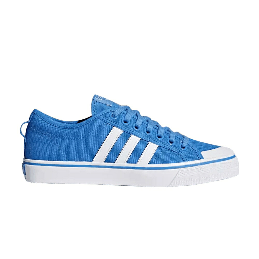 アディダス オリジナルス 青色 ブルー 白色 ホワイト スニーカー メンズ ADIDAS ORIGINALS NIZZA LO / BRIGHT BLUE CLOUD WHITE CLOUD