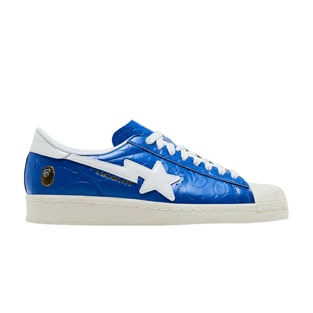 アディダス はやりっ子 ビンテージ ヴィンテージ 青味 青み 白いこと 白いこと \u0027BLUE WHITE\u0027 スニーカー メンズ ADIDAS BAPE X SUPERSTAR VINTAGE / BLUE CLOUD WHITE OFF WHITE