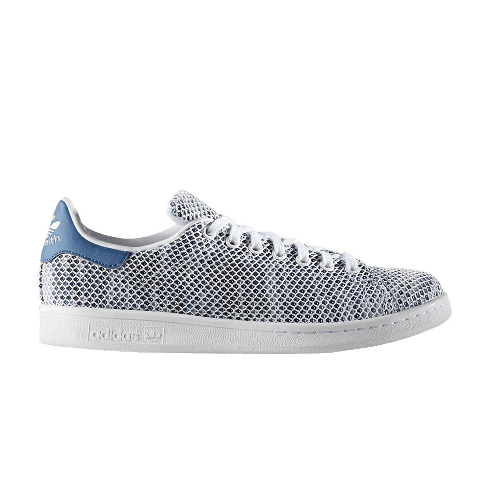 アディダス 白色 ホワイト コア 青色 ブルー スタンスミス MESH スニーカー メンズ ADIDAS STAN SMITH / FOOTWEAR WHITE CORE BLUE