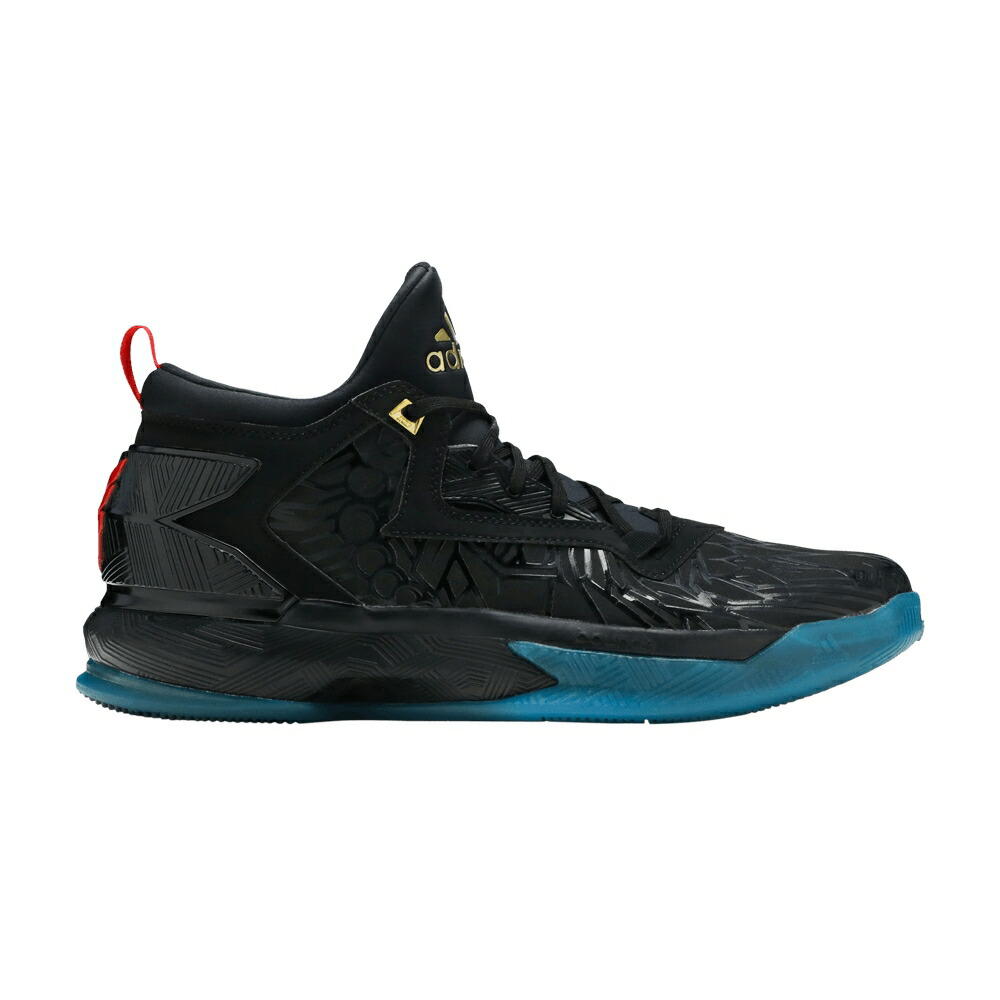 アディダス 黒色 ブラック 赤 レッド ショック 青色 ブルー CHINESE YEAR スニーカー メンズ ADIDAS D LILLARD 2 NEW / BLACK VIVID RED SHOCK BLUE