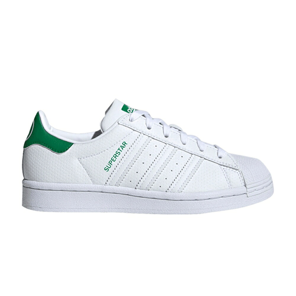 アディダス はやりっ児 白いこと 白いこと 緑 緑であること \u0027WHITE GREEN\u0027 スニーカー メンズ ADIDAS SUPERSTAR J / CLOUD WHITE CLOUD WHITE GREEN