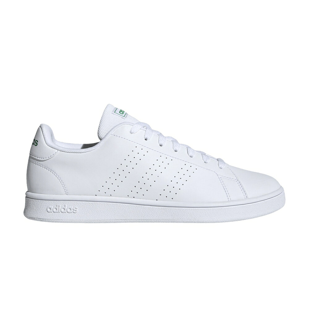 アディダス 白いこと 白いこと 緑 緑であること \u0027CLOUD WHITE\u0027 スニーカー メンズ ADIDAS ADVANTAGE BASE / CLOUD WHITE CLOUD WHITE GREEN