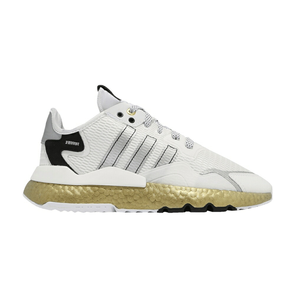 アディダス ジョガーパンツ ゴールド 白色 ホワイト 銀色 シルバー WHITE METALLIC スニーカー メンズ ADIDAS NITE JOGGER GOLD / CLOUD WHITE SILVER METALLIC GOLD