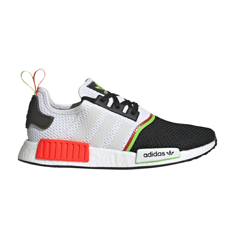 アディダス 白色 ホワイト コア 黒色 ブラック NMD_R1 WHITE GREEN スニーカー メンズ ADIDAS SOLAR / CLOUD WHITE CORE BLACK SOLAR