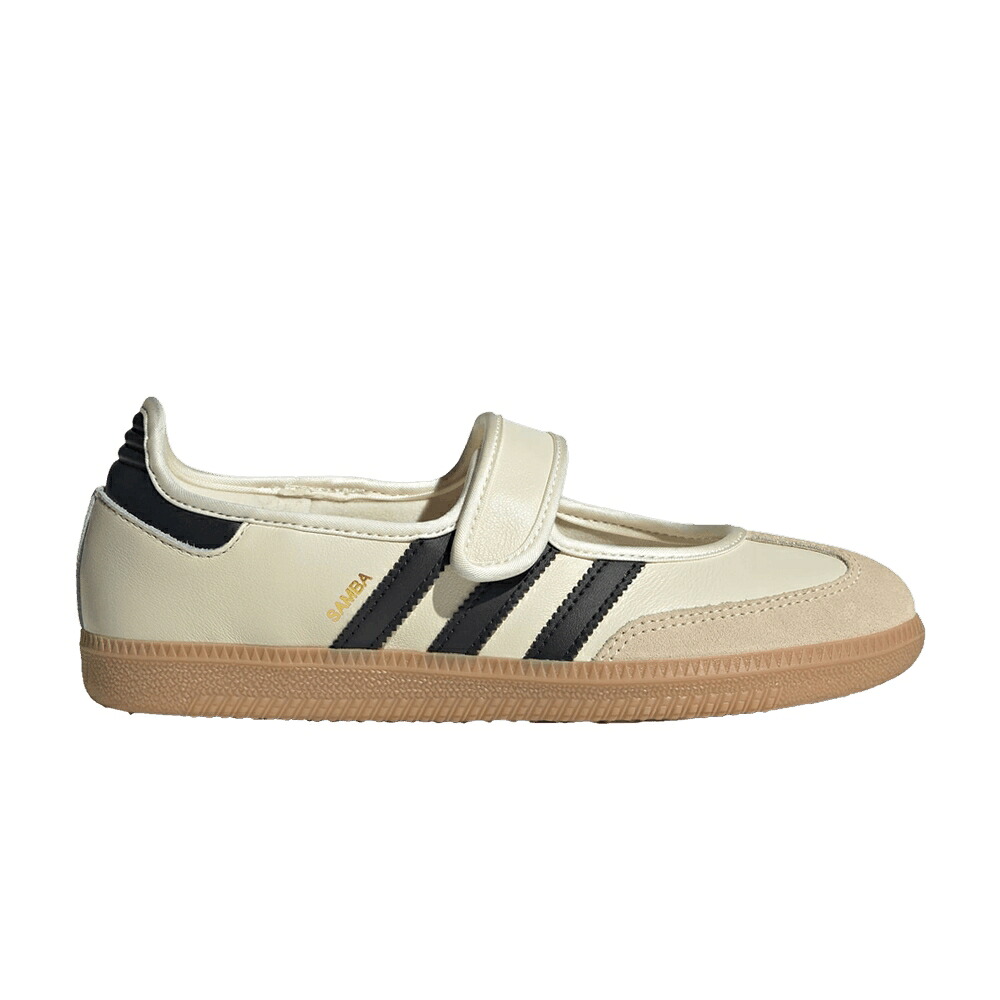 アディダス サンバ 黒色 ブラック クリーム 白色 ホワイト コア 'CREAM GUM' スニーカー レディース ADIDAS WMNS SAMBA JANE BLACK / CREAM WHITE GUM CORE BLACK