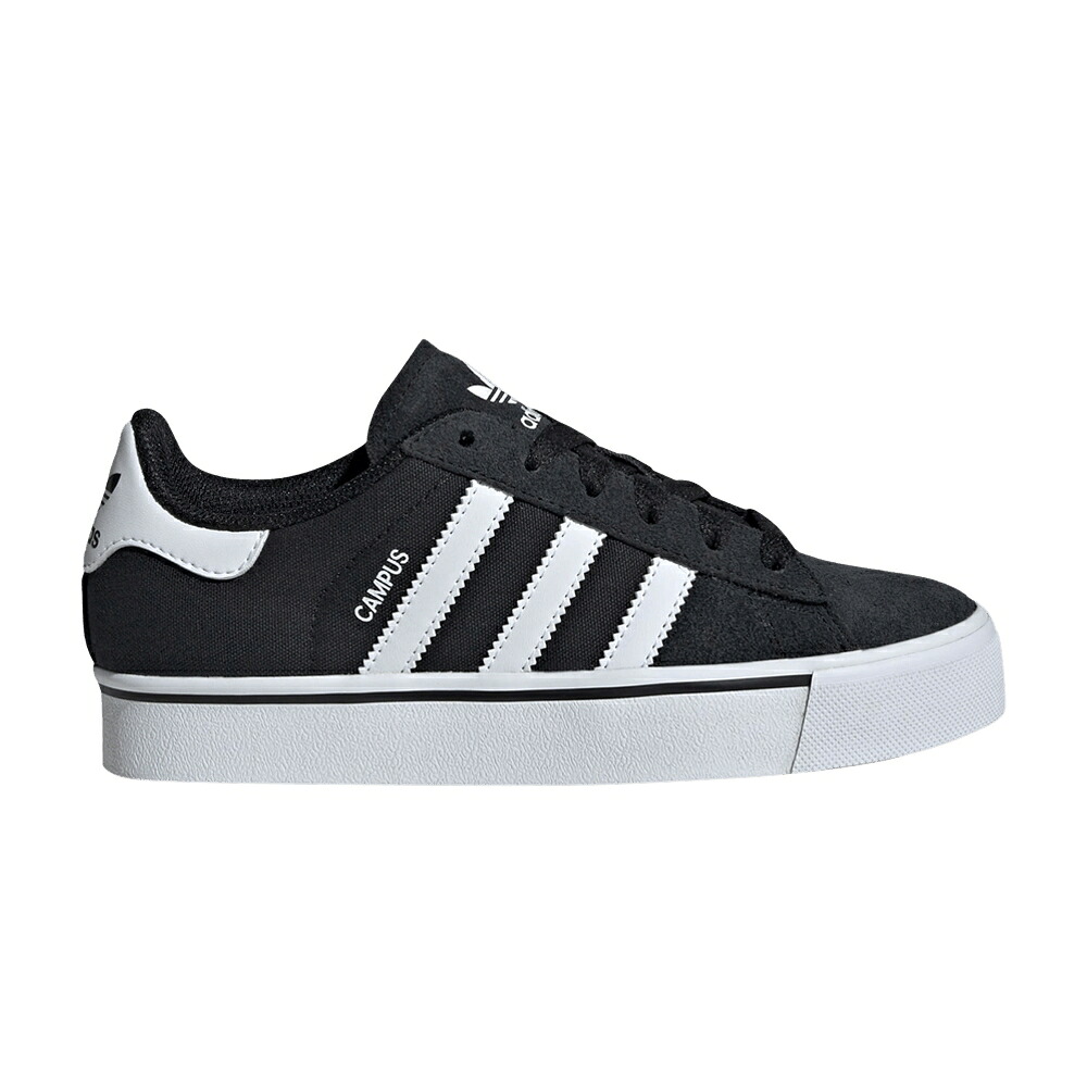 アディダス キャンパス コア 黒色 ブラック 白色 ホワイト 'BLACK WHITE' スニーカー メンズ ADIDAS CAMPUS VULC J / CORE BLACK CLOUD WHITE GUM|スニケス