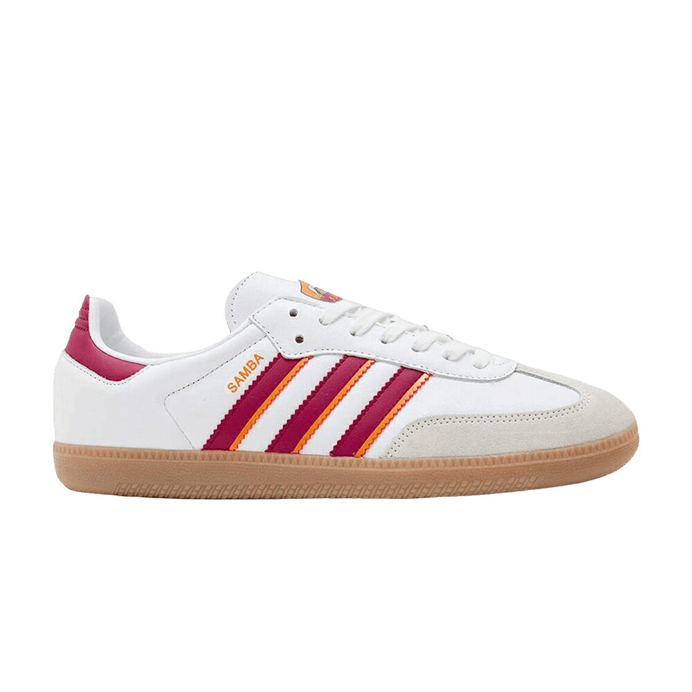 アディダス ローマ サンバ 白色 ホワイト レガシー ワイン色 バーガンディー HOME KIT スニーカー メンズ ADIDAS AS ROMA X SAMBA / FOOTWEAR WHITE LEGACY BURGUNDY