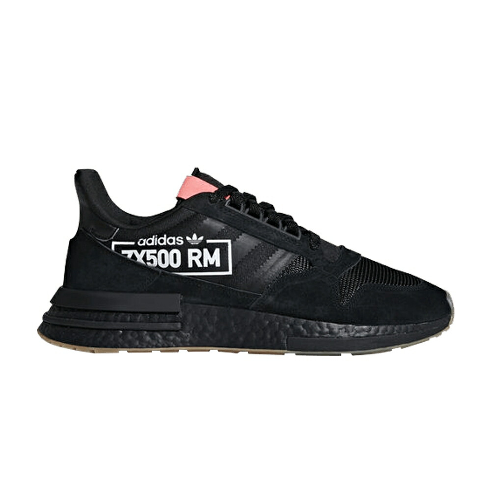 アディダス コア 黒色 ブラック ALPHATYPE スニーカー メンズ ADIDAS ZX 500 RM / CORE BLACK CORE BLACK BLUBIRD