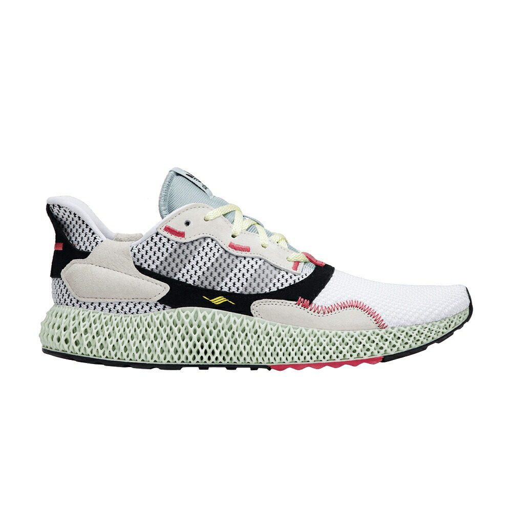 アディダス 赤 レッド コア 黒色 ブラック シアン GREY スニーカー メンズ ADIDAS ZX 4000 FUTURECRAFT 4D / RED ONE CORE BLACK BRIGHT CYAN