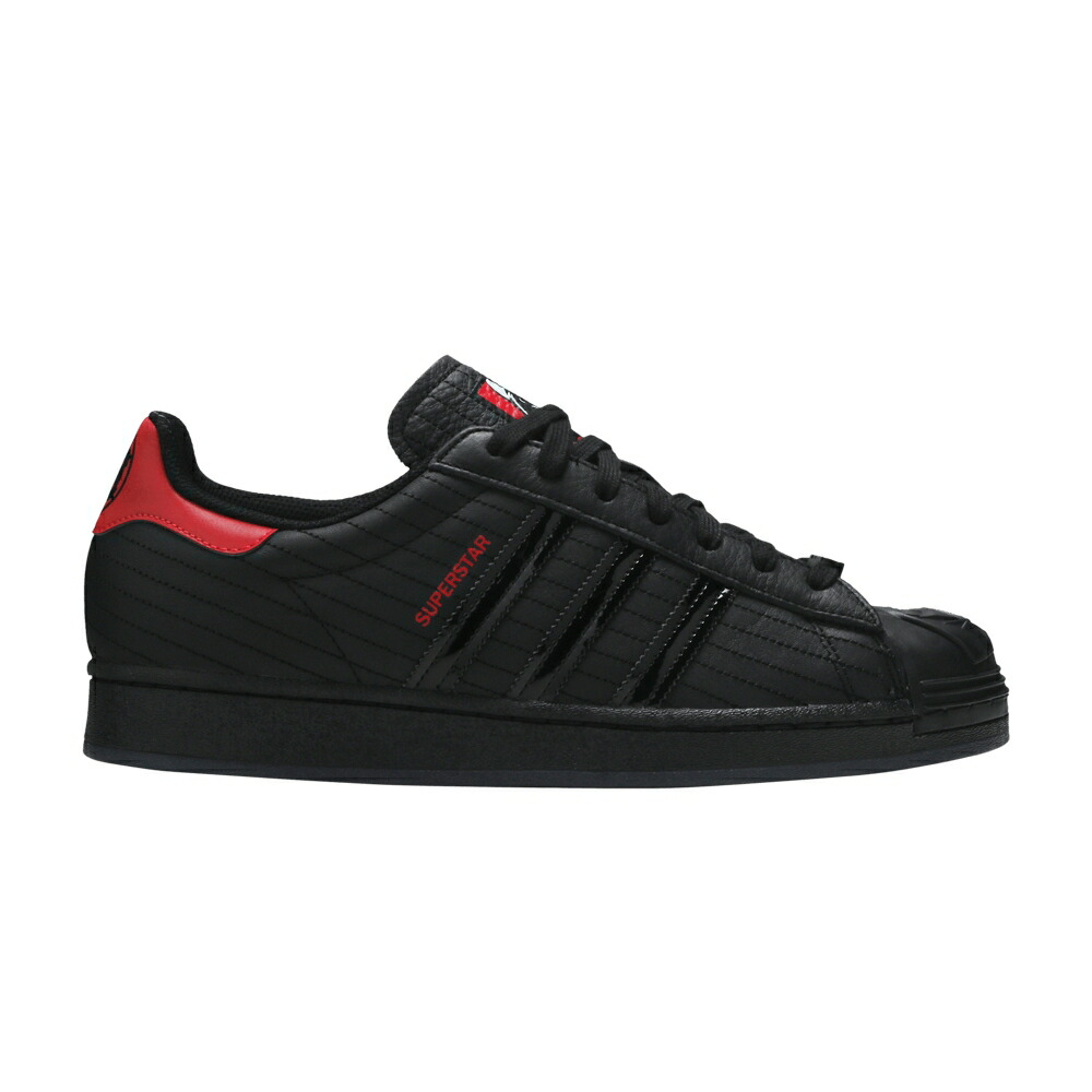 アディダス スーパースター コア 黒色 ブラック スターウォーズ DARTH VADER スニーカー メンズ ADIDAS STAR WARS X SUPERSTAR / CORE BLACK CORE BLACK SCARLET