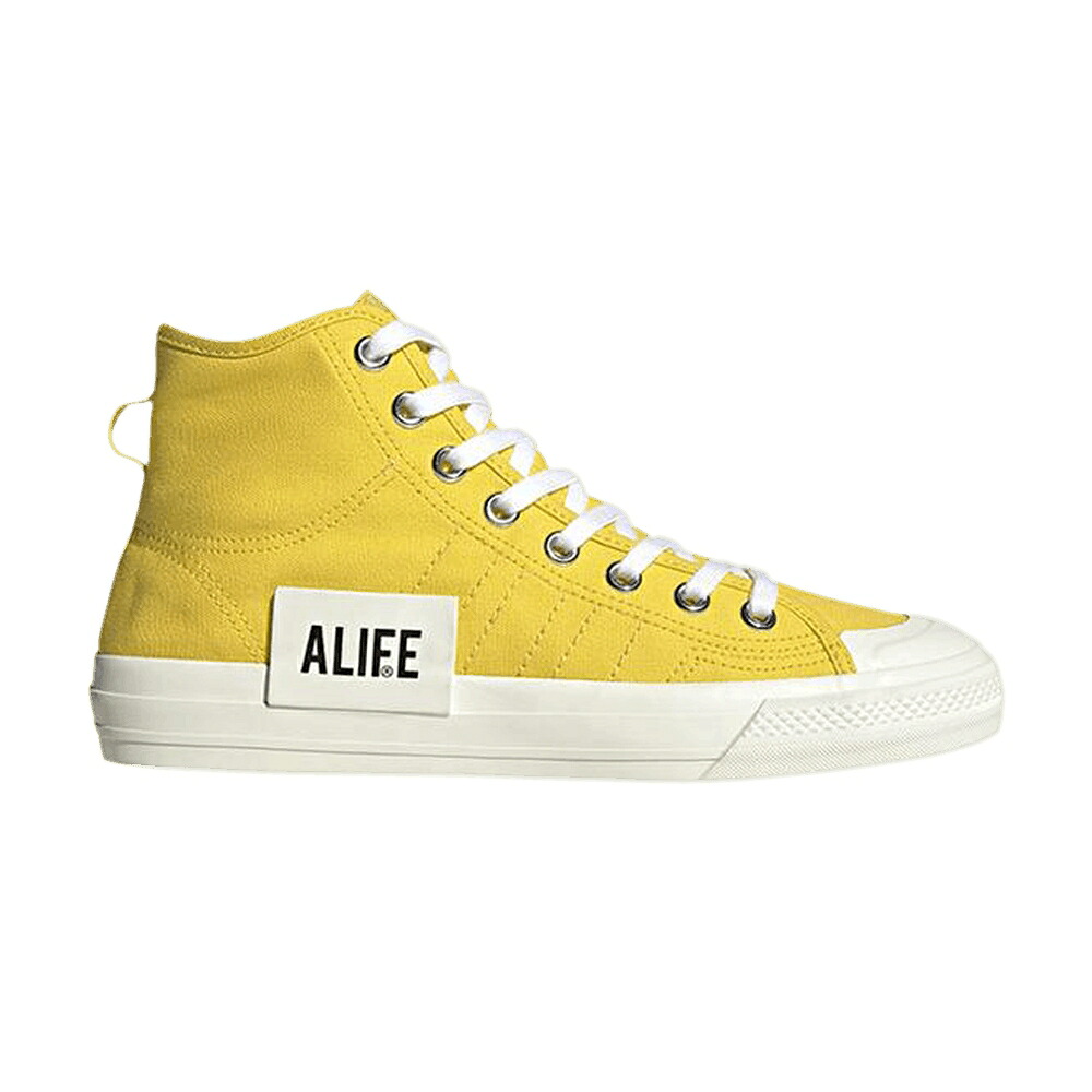 アディダス エーライフ 御機嫌 白いこと 白いこと \u0027YELLOW\u0027 スニーカー メンズ ADIDAS ALIFE X NIZZA HIGH / WONDER GLOW OFF WHITE OFF WHITE