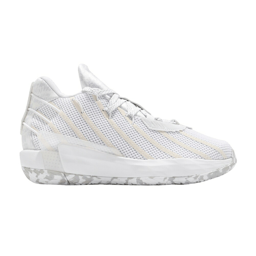 アディダス 白色 ホワイト 銀色 シルバー コア NEVER FOLLOW スニーカー メンズ ADIDAS DAME 7 GCA / CLOUD WHITE SILVER METALLIC CORE
