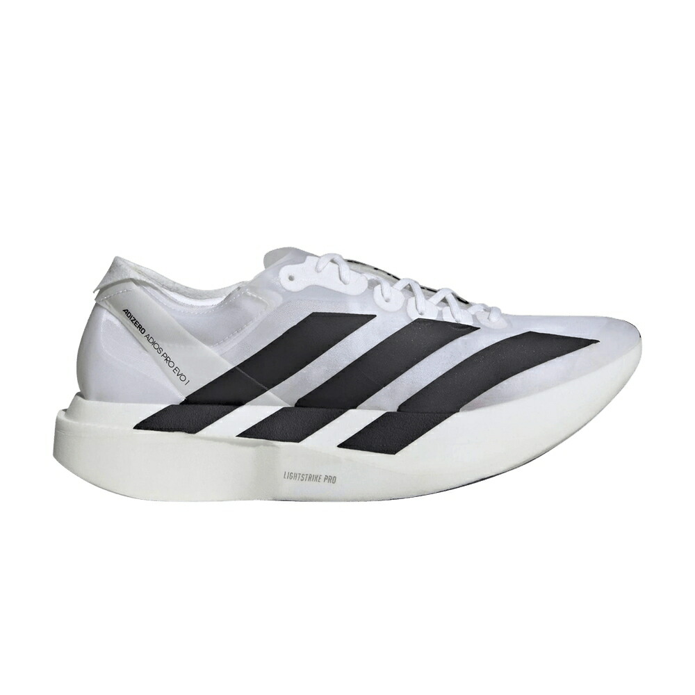 アディダス アディゼロ アディオス プロ 白色 ホワイト 黒色 ブラック WHITE BLACK スニーカー メンズ ADIDAS ADIZERO ADIOS PRO EVO 1 / WHITE BLACK CRYSTAL WHITE