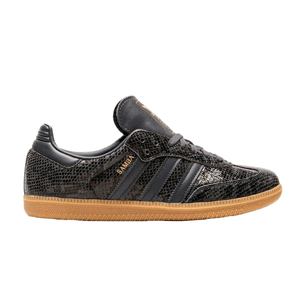 アディダス サンバ 中核グループ 黒いこと 黒いこと 薄墨色 薄墨色 \u0027SNAKESKIN BLACK\u0027 スニーカー レディース ADIDAS WMNS SAMBA OG PACK - / CORE BLACK GREY SIX GUM 3