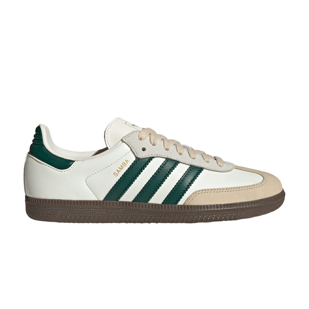 アディダス サンバ 白色 ホワイト 緑 グリーン 砂色 サンド 'OFF GREEN' スニーカー レディース ADIDAS WMNS SAMBA OG WHITE COLLEGIATE / OFF WHITE COLLEGIATE GREEN SAND