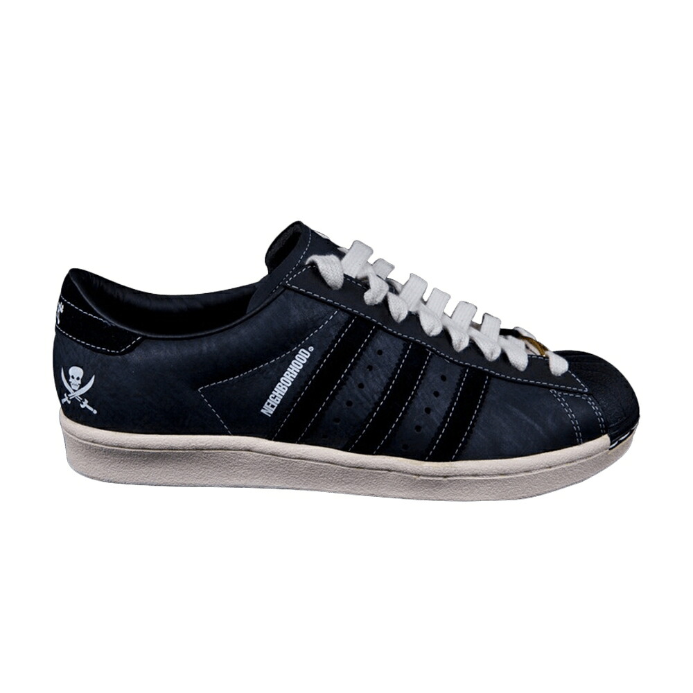 アディダス はやりっ子 黒いこと 黒いこと 白いこと 白いこと \u0027NEIGHBORHOOD\u0027 スニーカー メンズ ADIDAS SUPERSTAR / BLACK BLACK WHITE