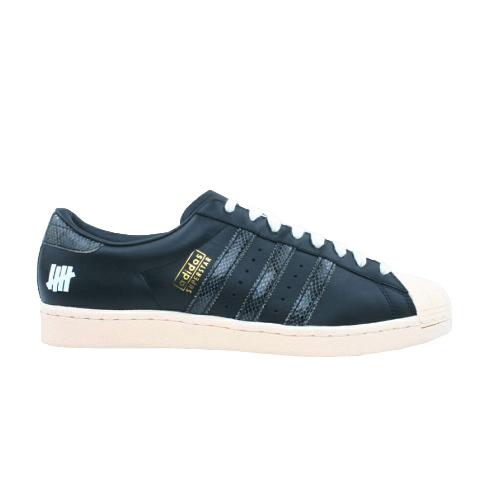 アディダス スーパースター 黒色 ブラック 'UNDEFEATED' スニーカー メンズ ADIDAS SUPERSTAR / BLACK BLACK WHT｜スニケス