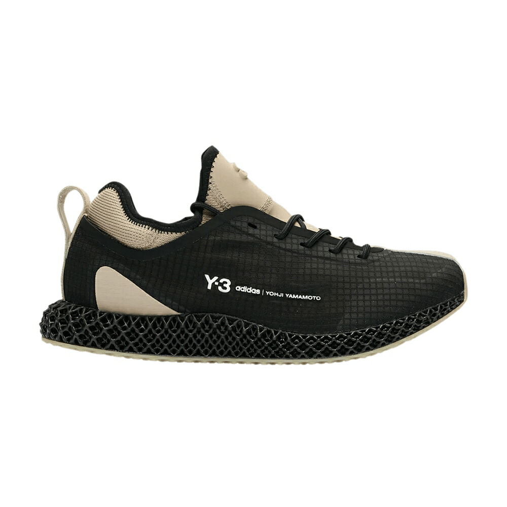 アディダス コア 黒色 ブラック 白色 ホワイト 'BLACK SESAME' スニーカー メンズ ADIDAS Y-3 RUNNER 4D / CORE BLACK CHALK WHITE SESAME