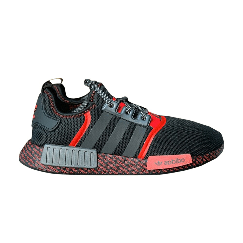アディダス 黒いこと 黒いこと 橙 オレンジ色 赤 赤いこと NMD_R1 \u0027BOOST PRINT\u0027 スニーカー メンズ ADIDAS / BLACK ORANGE RED