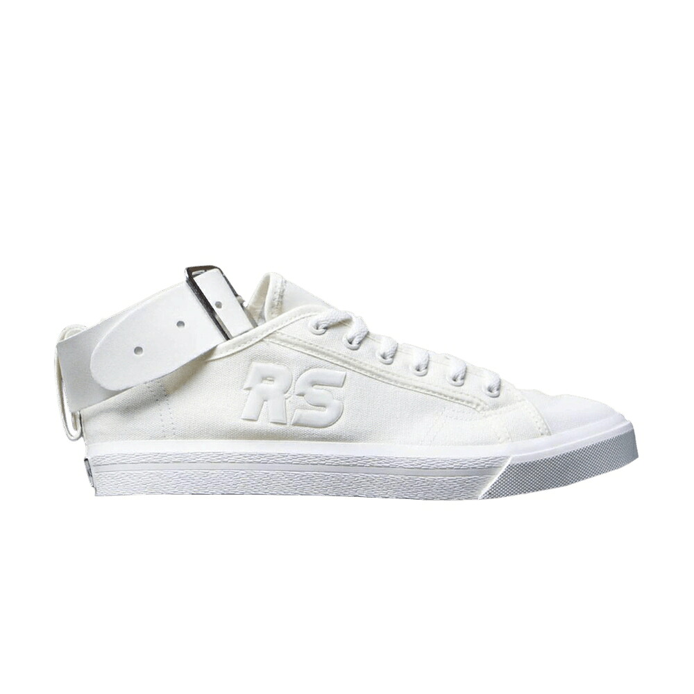 アディダス バックル 白いこと 白いこと 黒いこと 黒いこと ラフシモンズ \u0027WHITE\u0027 スニーカー メンズ ADIDAS RAF SIMONS X SPIRIT BUCKLE / WHITE OFF WHITE BLACK
