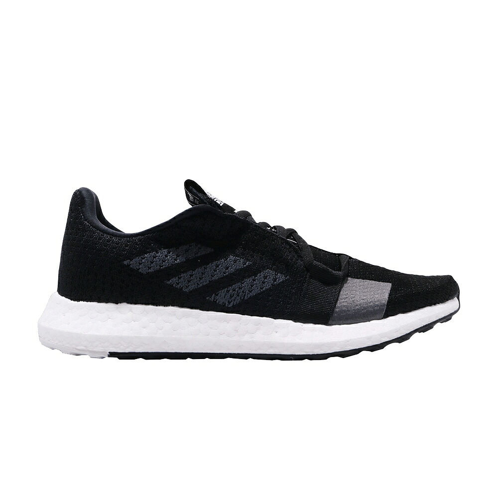 アディダス コア 黒色 ブラック 灰色 グレー 白色 ホワイト 'CORE BLACK' スニーカー レディース ADIDAS WMNS SENSEBOOST GO / CORE BLACK GREY FOOTWEAR WHITE｜スニケス