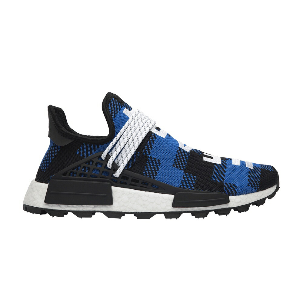 アディダス クラブ パワー 青色 ブルー コア 黒色 ブラック ビリオネアボーイズクラブ BLUE PLAID スニーカー メンズ ADIDAS PHARRELL X BILLIONAIRE BOYS CLUB NMD HUMAN RACE TRAIL / POWER BLUE CORE BLACK CLOUD