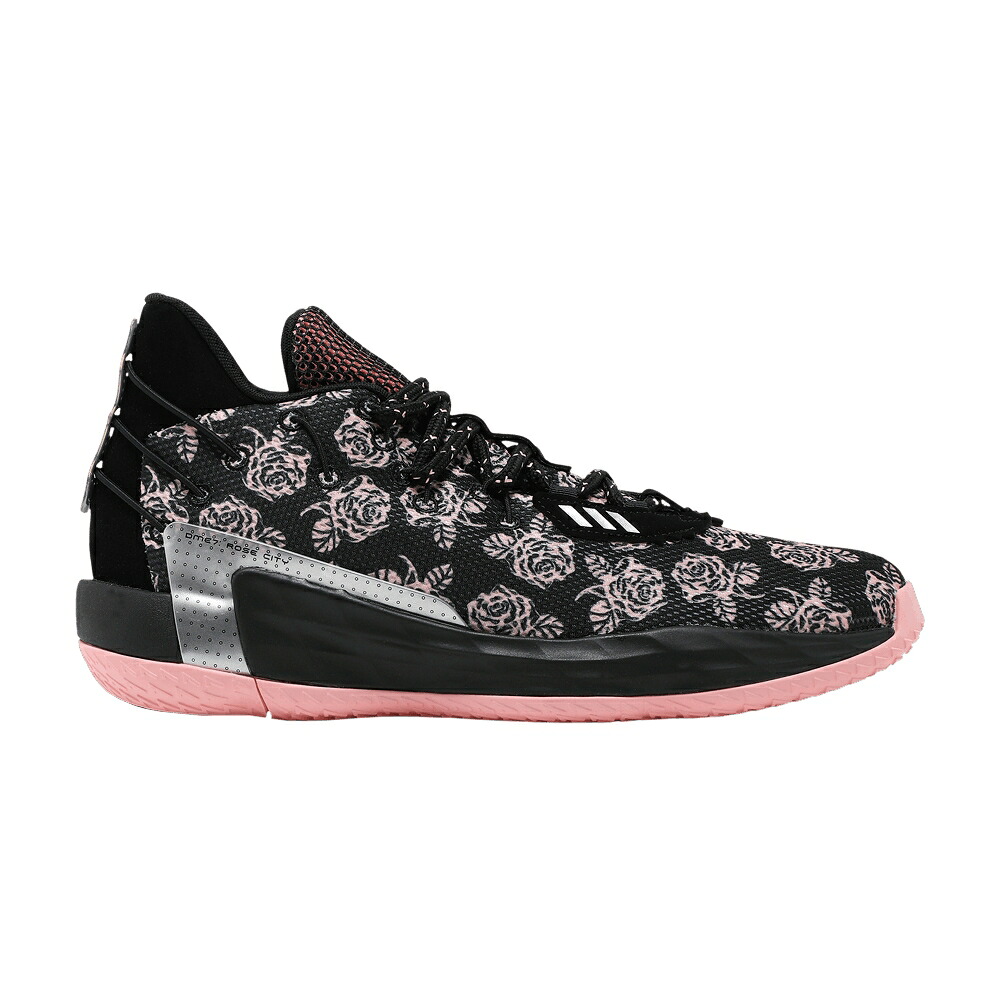 アディダス コア 黒色 ブラック ピンク 銀色 シルバー 'ROSE CITY' スニーカー メンズ ADIDAS DAME 7 / CORE BLACK GLOW PINK SILVER|スニケス