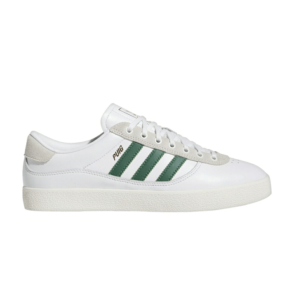 アディダス 白色 ホワイト 緑 グリーン 'WHITE GREEN' スニーカー メンズ ADIDAS PUIG INDOOR DARK / CLOUD WHITE DARK GREEN CHALK