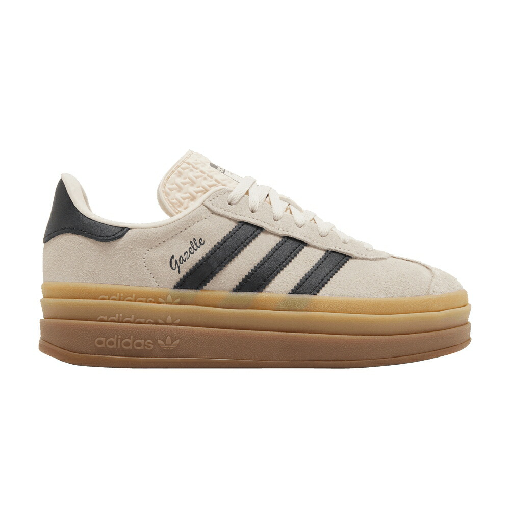 アディダス ガゼル 黒色 ブラック コア WONDER GUM スニーカー レディース ADIDAS WMNS GAZELLE BOLD QUARTZ BLACK / WONDER QUARTZ CORE BLACK CORE