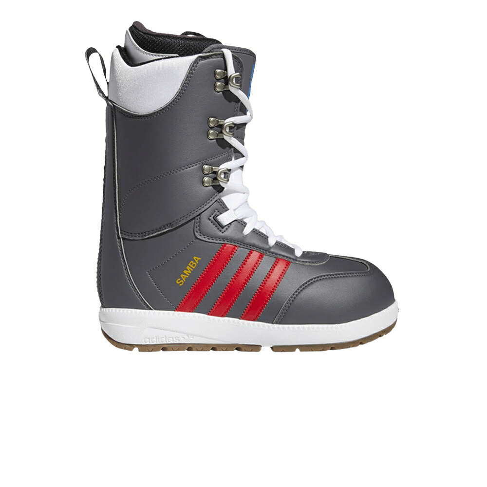 アディダス サンバ ブーツ 薄墨色 薄墨色 ゴールド \u0027GREY SCARLET\u0027 スニーカー メンズ ADIDAS SAMBA ADV BOOT / GREY FIVE SCARLET GOLD METALLIC 靴-メンズ靴