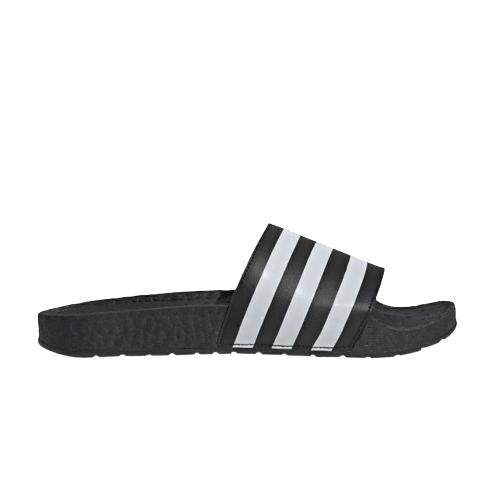 アディダス アディレッタ ブースト 黒色 ブラック コア 白色 ホワイト 'CORE WHITE' スニーカー メンズ ADIDAS ADILETTE BOOST SLIDES BLACK / CORE BLACK CLOUD WHITE CORE