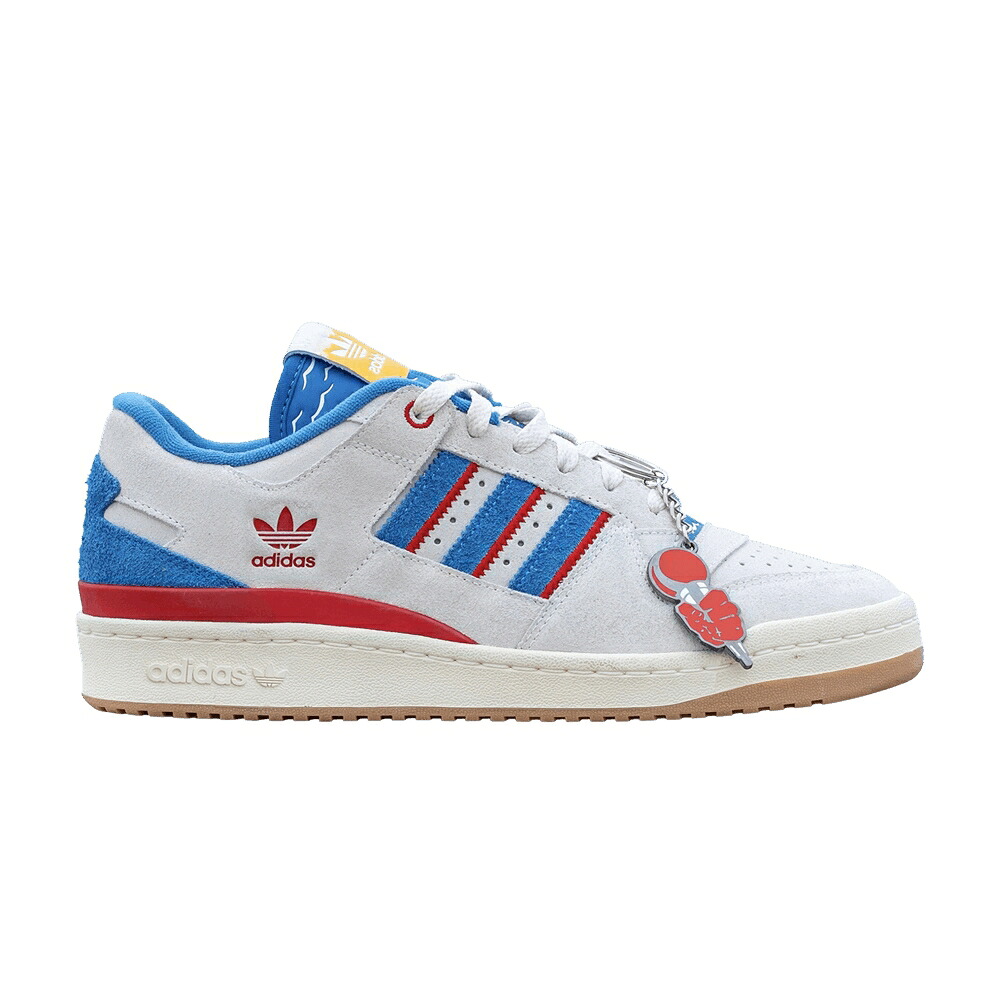 アディダス フォーラム クリーム 白色 ホワイト 青色 ブルー '414 WHITE' スニーカー メンズ ADIDAS SHAKE X FORUM LOW CL DAY - CREAM / CREAM WHITE FOCUS BLUE BETTER｜スニケス