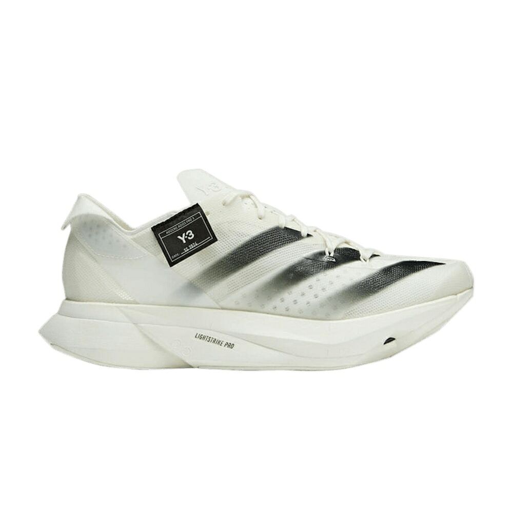 アディダス アディゼロ アディオス プロ 白色 ホワイト 黒色 ブラック 'OFF BLACK' スニーカー メンズ ADIDAS Y-3 ADIZERO ADIOS PRO 3 WHITE / OFF WHITE OFF WHITE BLACK
